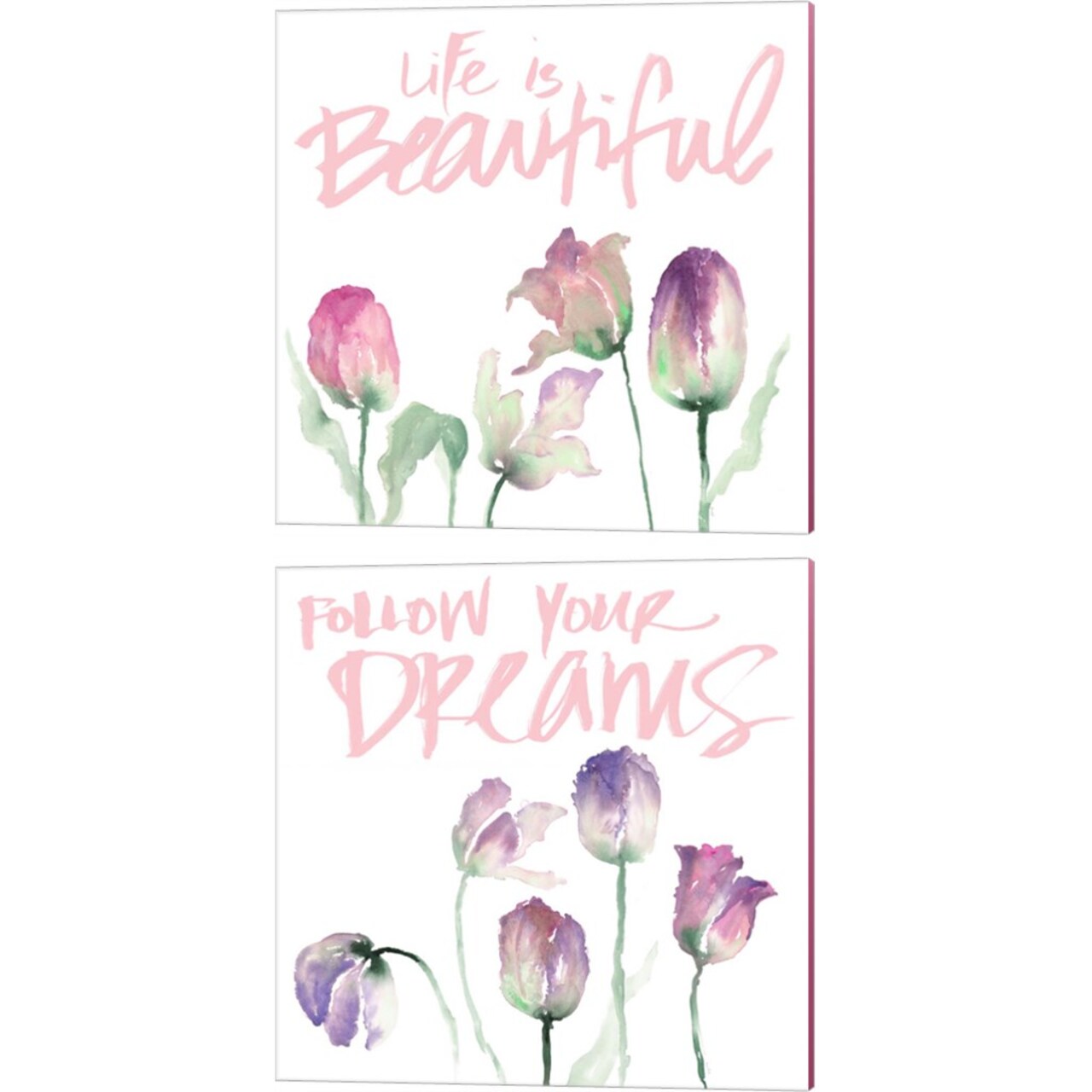 Beautiful Dreams by Lanie Loreth 14" x 14" Canvas Wall Art (Set of 2)